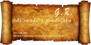 Gönczöl Rozália névjegykártya