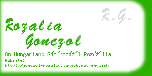 rozalia gonczol business card